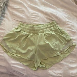 Lululemon Hotty hot shorts - neon yellow size 4